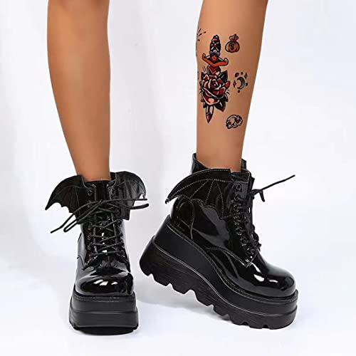 Image of Ulalaza Women Mary Jane Dress Pumps Lolita Shoes Cute Platform Gothic Double Ankle Strap Round Toe Chunky Heel Uniform Pumps Shoes Perfect for School Party Business Work Dance Date Night Club
