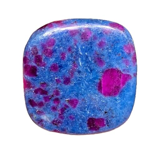 Rubis naturel cabochon pour création de bague et collier, pierre coussin 34x32mm DIY