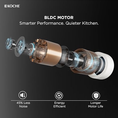 Image of KOCHE ENZO 75 cm BLDC Kitchen Chimney Autoclean Filterless | 1450 m /hr Suction | Gesture + Touch Control | 9+1 Turbo Speed | Low Noise | 12 Yrs Motor & 2 Yrs Comprehensive Warranty | Energy Efficient