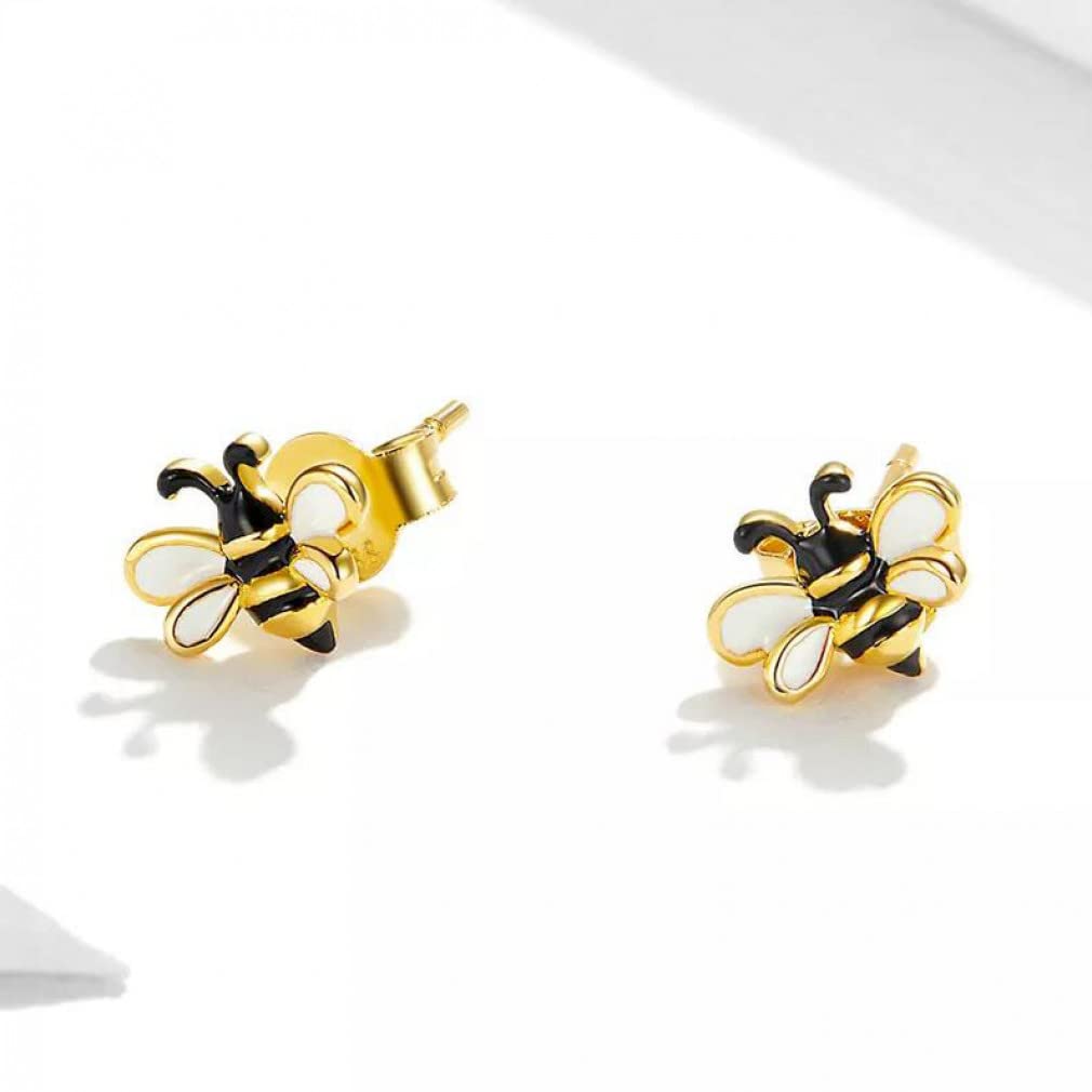 Orecchini Ape E Fiore In Argento 925 Con Zirconi – AoedeJ, Gioielli Donna Con Confezione Regalo