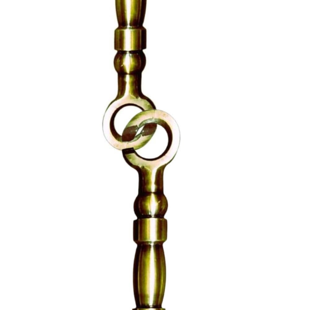 12 Inch Brass Antique Golden Finish Rod Swing Chain Links Steel Jhula Hammock for Indoor Outdoor (Pack of 2) Thickness 20 mm 100% Unbreakable 1