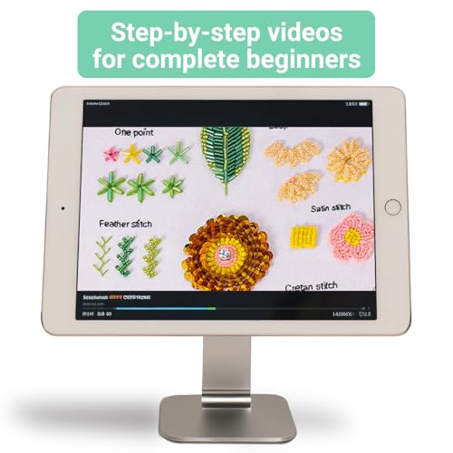 Image of Bonroy Beginners Embroidery Kit for Adult Beginners, Beaded Embroidery Kit, Beginner Bead Embroidery Practice (BY-BD-S)