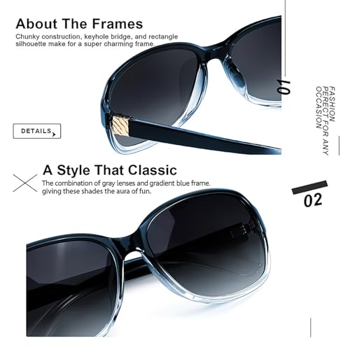Image of SIPHEW Polarized Sunglasses for Women | Vintage Square Sunglasses w UV400 Protection | Womens Wraparound Shade