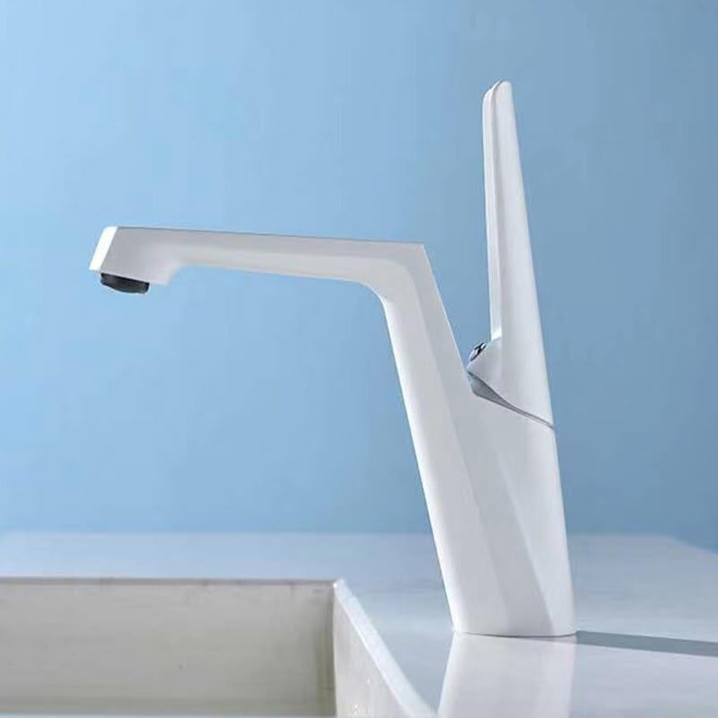 Robinet mitigeur en laiton brossé eau chaude et froide pour vasque chic