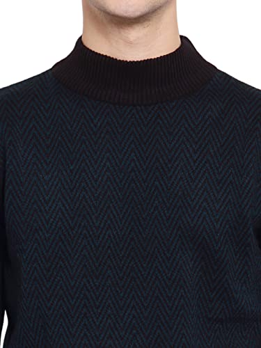 Image of Style Quotient Men Brown & Beige Chevron Pullover