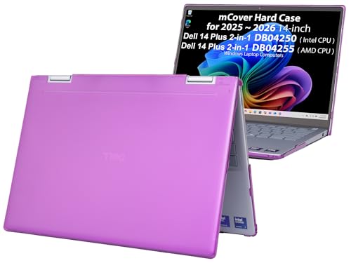 mCover Case ONLY Compatible for 2025-2026 14 Dell 14 Plus 2-in-1 DB04250 / DB04255 Windows Laptop PC (NOT Fitting Any Other Dell Models)- Purple