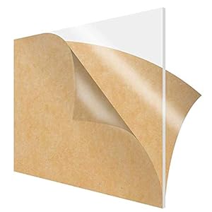 SHULI 1 Stks Helder Acrylplaat Paneel Plexiglas Transparant Bord voor Borden, DIY Display 60 cm (23.6 inch) x 40 cm (15…
