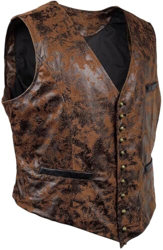 Chaleco vintage con cuello en V de hombre ropa casual sin mangas con botones frontales 3