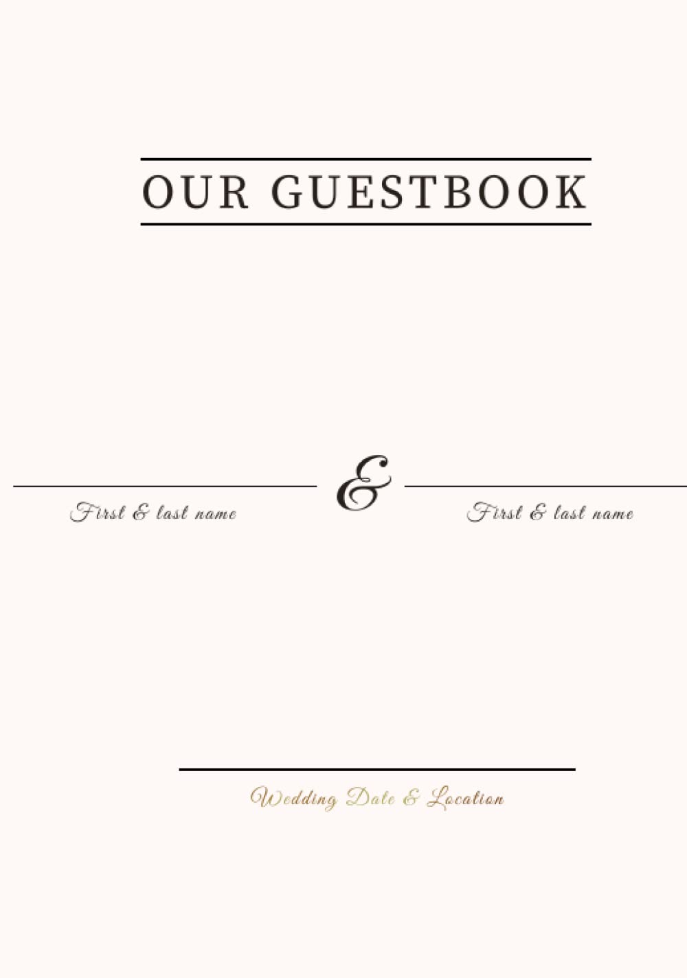 Mr & Mrs Wedding Guest Book: Elegant Wedding Guest Book for Reception Event Sign-in Greetings, Comments, Thoughts & Wishes for 300 Guests w/Decorative Lined Pages (Wedding Keepsake Gifts)