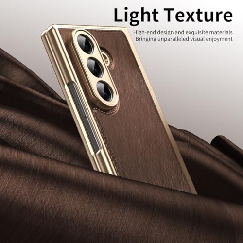 Coque Samsung Z Fold 7 luxe marron fine avec protection d'écran - 3
