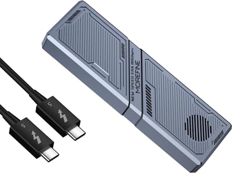 Caja Externa MOREFINE para SSD M.2 NVMe 8TB Thunderbolt 80Gbps miniatura 1