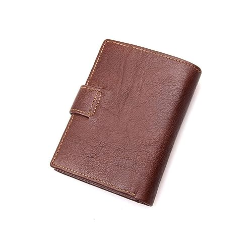 BESPORTBLE Men's Genuine Leather Bifold Wallet Multi Card Holder Retro Casual Purse for Men Secure Rfid Blocking Capacity Clutch for Office and Daily Use Coffee3