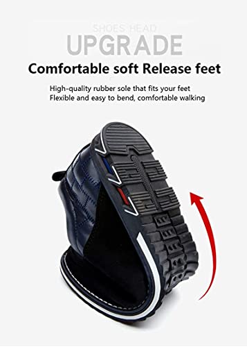 Image of Shoes Men Leather Casual Loafers Dress Breathable Driving Moccasins Oxford Walking Shoe Arch Sneaker