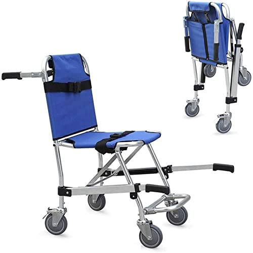 FLJMR Sillas de Ruedas, Escalera de Emergencia Plegable Silla de evacuación Equipo móvil de traslado de Pacientes de Emergencia médica Adecuado para Ambulancia Cover