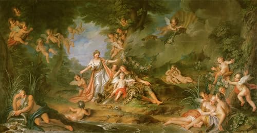 Affiche Toile Armide et Renaud Coypel 60x90cm déco bureau