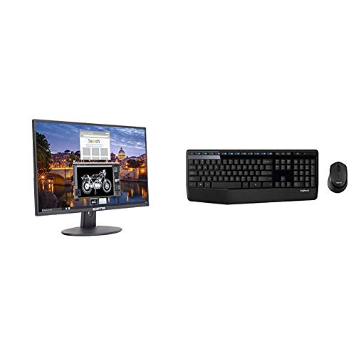Image of Sceptre E225W-19203R 22 inch Ultra Thin 75Hz 1080p LED Monitor 2X HDMI VGA Build-in Speakers & Logitech MK345 Wireless Combo a€ inch Full-Sized Keyboard with Palm Rest and Comfortable Right-Handed Mouse