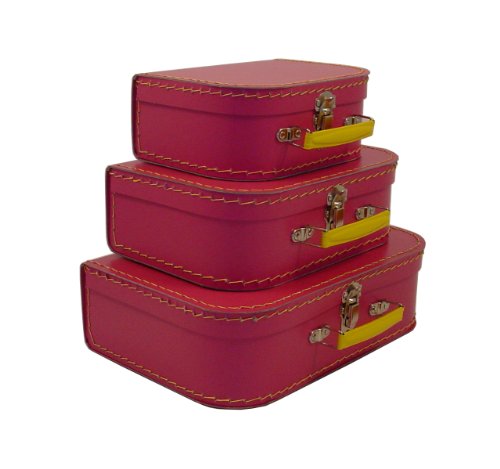 Cargo Vintage Travelers Mini Suitcases, Set of 3, Pinkberry