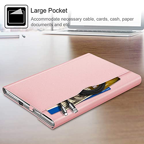 Image of Fintie Case for 12.3 Inch Microsoft Surface Pro 7 Plus, Surface Pro 7, Surface Pro 6, Pro 5, Pro 4, Pro 3 - Portfolio Business Cover with Pocket, Compatible with Type Cover Keyboard (Rose Gold)