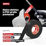 Zoom IMG-1 erko nastro isolante elettrico nero Zoom IMG-1 erko nastro isolante elettrico nero