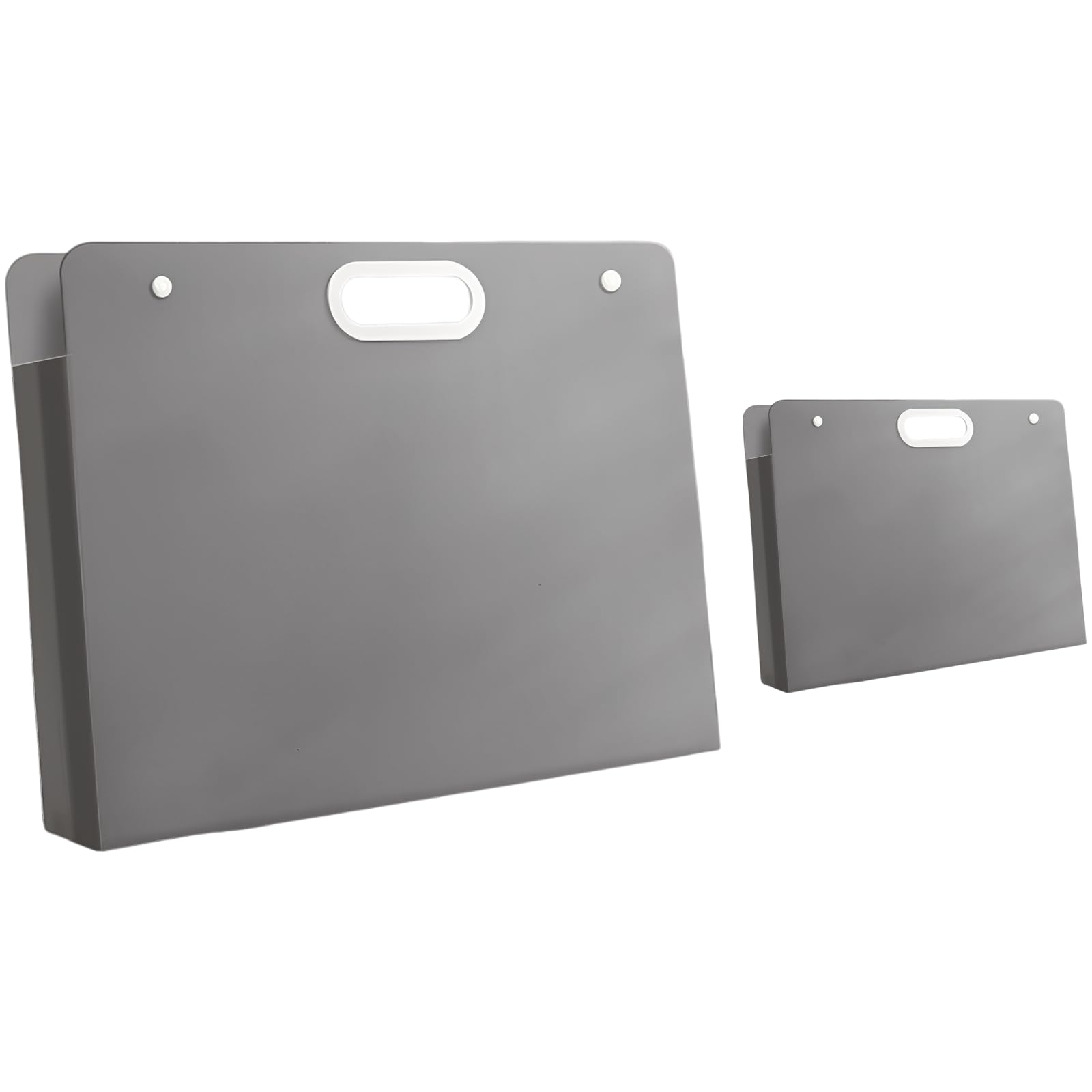 2 Stk. Aufbewahrungstaschen für Portfolios, Kunststoff-Kunst-Portfolio-Tasche für A3/8K und A4/16K, transparente schwarze Zeichnungstasche für 200 Blatt, tragbare Hülle für Kunstwerke