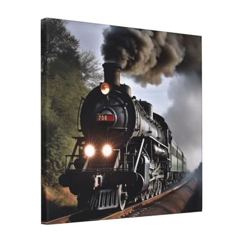 Toile murale train à vapeur idée cadeau originale pour homme