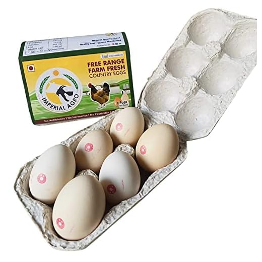 Country Eggs Free Range by Imperial Agro, Desi chicken eggs,High Protein Eggs (Pack of 6 Eggs)