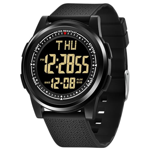 NN BEN NEVIS Watch for Men, Digital Watch with Stopwatch/Countdown/Alarm/Dual Time/Calender, Ultra-Thin Minimalist Fashion Simple Men's Wrist Watch, Gifts for Mens Womens