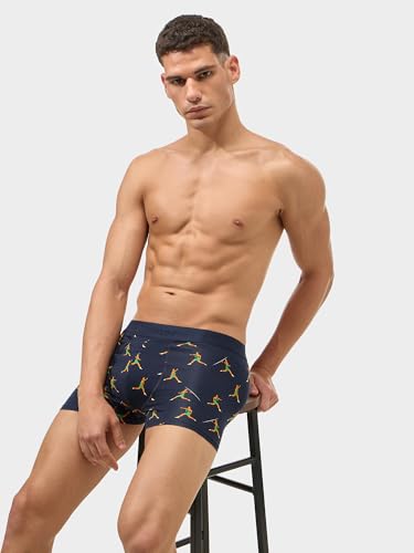 Image of Bummer Men's Premium Cotton Underwear | Fine Combed Cotton with Elastane for Stretch | Ultra Breathable Innerwear | Soft Fabric & No-Roll Waistband | Printed Trunks & Inner Combo for Men