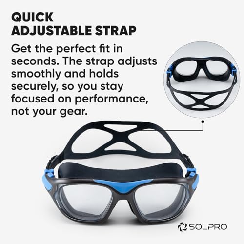 Image of Solpro Ocean Eyes Unisex Adult Swimming Goggles for Women,Men,Boys,Girls,Teenagers,Athletes,Swimmers For Training,Competition in Swimming Pool,Beach,Water Sport, Park & Activties