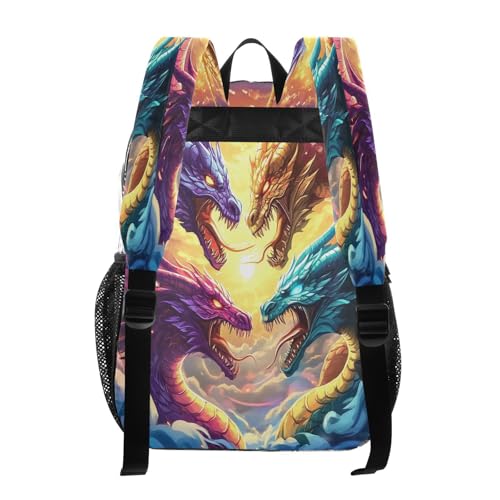 Cloud Dragon Clear Backpack Heavy Duty See Through Transparent PVC BookBag for Kids Boy Girl School Work3