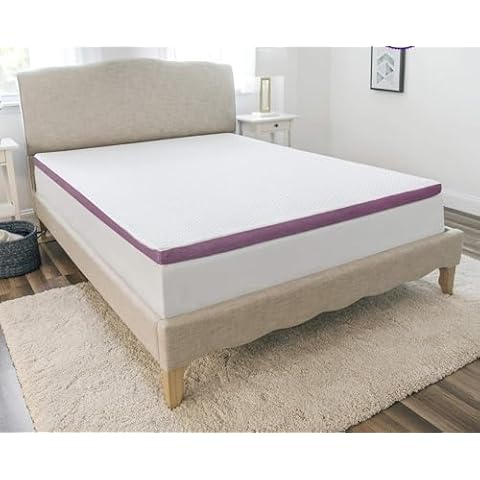 SensorPEDIC 2-Inch Advanced Cool Transcend Memory Foam Bed Twin Mattress Topper, White (81131) Cover