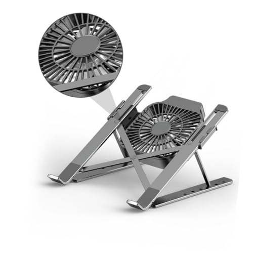 Soporte de aleación ajustable para laptop con ventilador miniatura 3