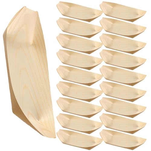 Platos de Madera para Sushi 200pcs 6x5cm miniatura 1