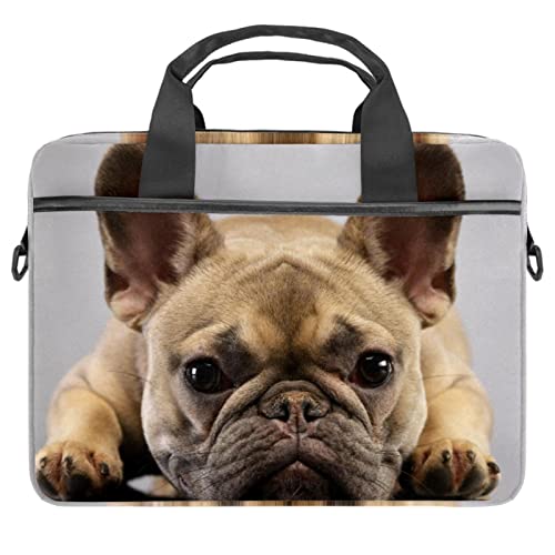 Sac à bandoulière pour ordinateur portable antichoc motif bouledogue multicolore
