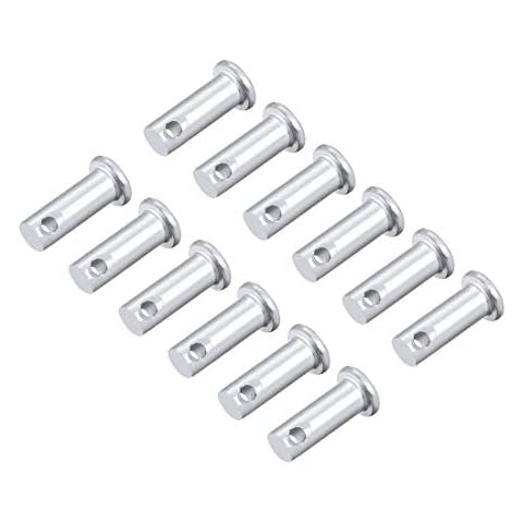 sourcing map Pasadores de horquilla de acero sólido galvanizado de 8 mm x 20 mm (12 piezas) Cover