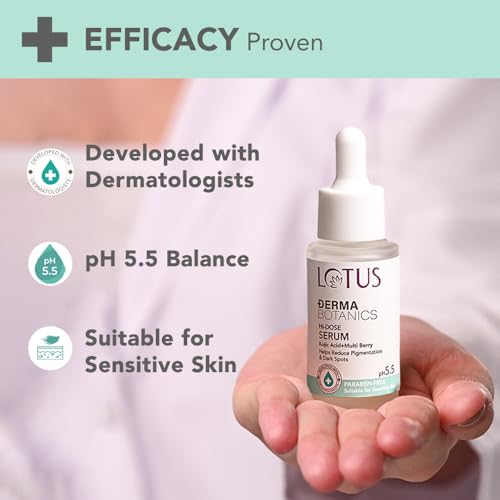 Lotus Herbals Dermabotanics Kojic Acid + Multi Berry Hi-Dose Serum|Reduces Pigmentation & Dark Spots|Calms Redness|Made With Dermatologists|Non-Irritating|Ph 5.5|Suitable For Sensitive Skin|28Ml - Image 4