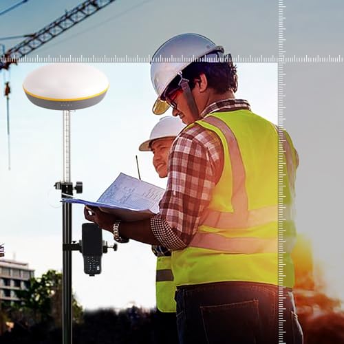 Mât GPS télescopique anti-vibration carbone pour levé GNSS 2.5m