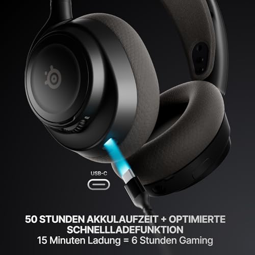 SteelSeries Arctis Nova 7 Wireless Gen 2 Multi-Plattform-Gaming-Headset - Echtzeit-App-Steuerung - Über 50 Std. Akkulaufzeit - 2,4 GHz/Bluetooth parallel möglich -PC, PS5, PS4, Switch 1/2, Mobilgeräte