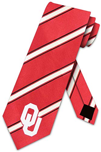 Oklahoma Sooners Silk Striped Poly Tie