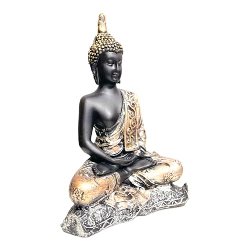 Image of Buddha Statue for Home Decor, Garden and Gifting, Made of Resin, Premium Luxury Decoration Showpiece, Vastu Feng Shui for Good Luck, Happiness (Antique 23 CM)