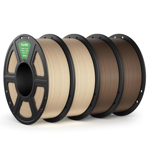 Image of PLA PRO Filament 1.75mm, Stronger Toughness 3D Printer Filament 4KG, PLA Filament Dimensional Accuracy + /- 0.02 mm, Neatly Wound, Fits Most FDM 3D Printer, Beige and Braun