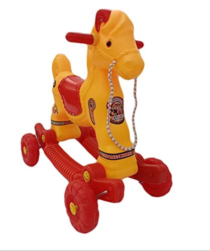 Image of Haristar Riding Horse for Kids /Baby Horse Rider for Kids 1-5 Years- khilona Baby boy Toys 5 Years (chetak red)