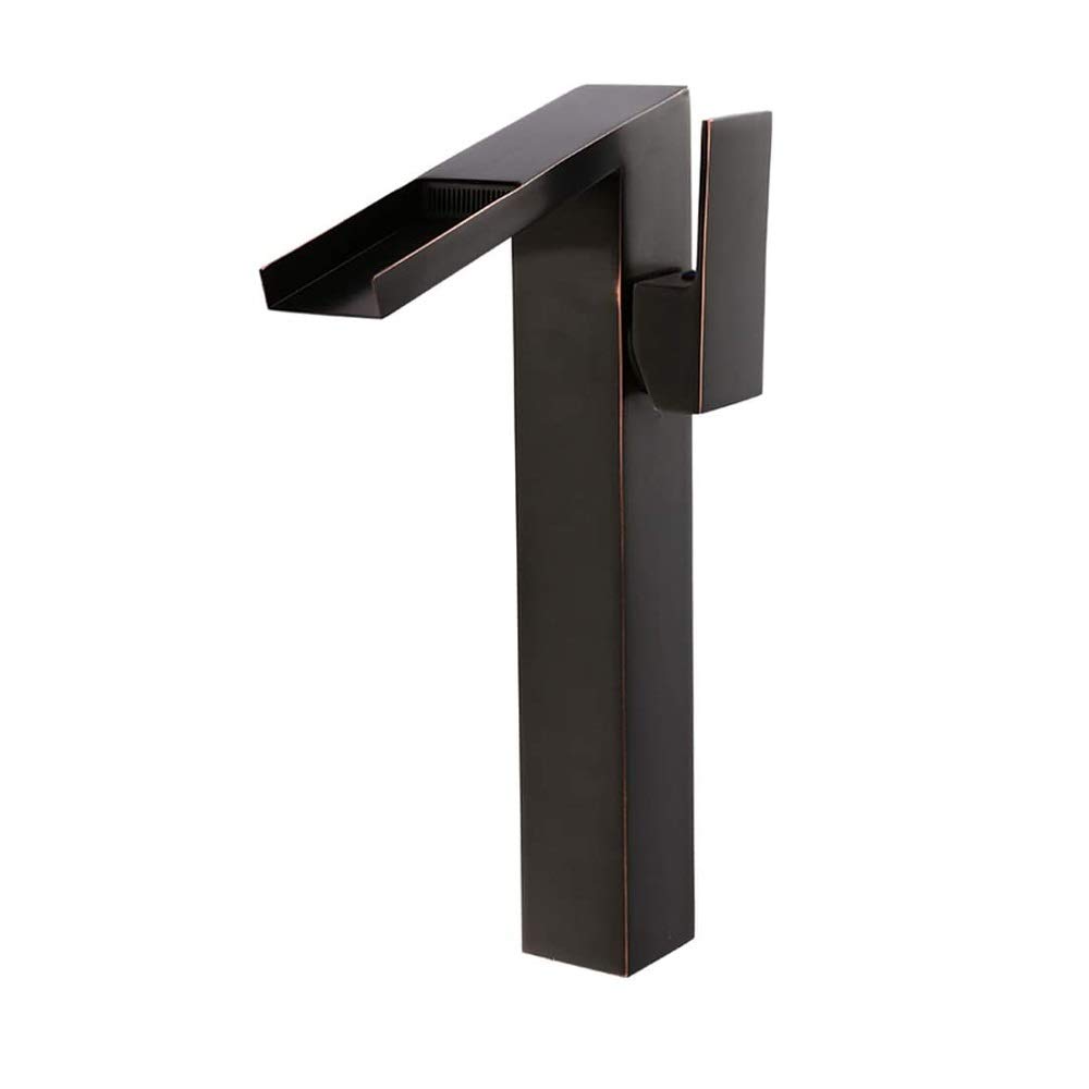 Mitigeur lavabo haute performance avec buse large et finition noire