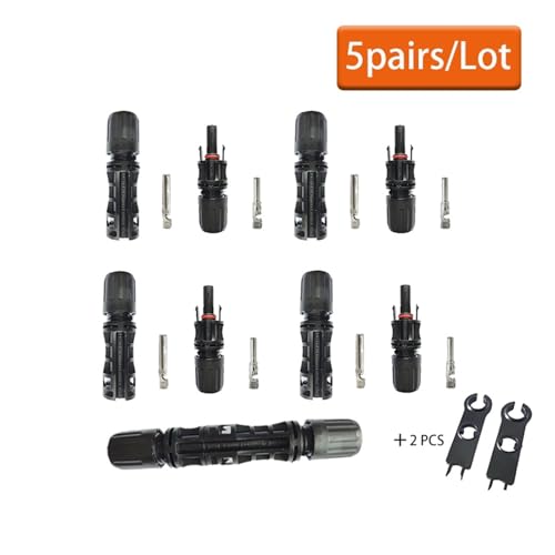 Conectores de panel solar macho y hembra con llaves para cable de 10mm2 2
