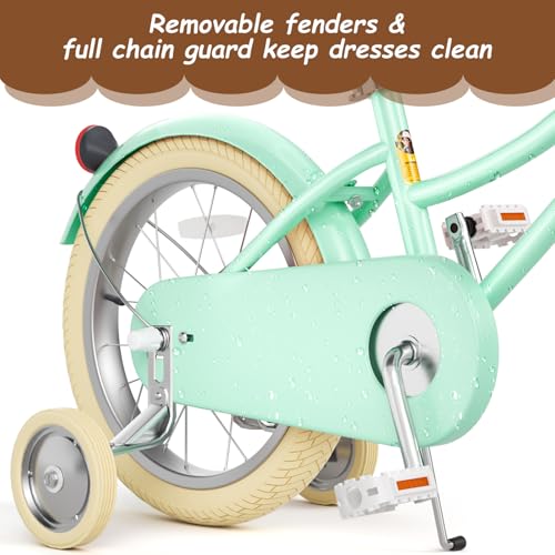Image of Glaf 12 14 16 18 20 24 Inch Girls Bike for 2-15 Years Old | Kids Bike Bicycle,with Training Wheels, Toddler Bike,Girls Cruiser Bicycle, with Adjustable Seat and Handlebar