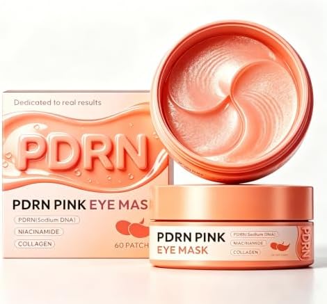 HPUFKOT Nicotinamide Under Eye Patches (60 Pairs),PDRN Retinal Eye Patches, Skincare for Puffy Eyes,Fine Lines,Dark Circles,Bags & Wrinkles with Collagen & Hyaluronic Acid (Orange) - 1