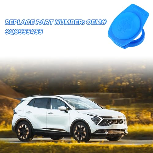 Deckel für Scheibenwaschbehälter, 3Q0955455 Scheibenwischer Waschflüssigkeitsbehälter Tankdeckel Waschflüssigkeitskappe Windschutzscheibenwischer Autoscheibenwischer Zubehör