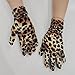 Luoyiyuan Stylish Leopards Print Gloves Soft Polyester for Men and Women Windproof Fashion Handwear