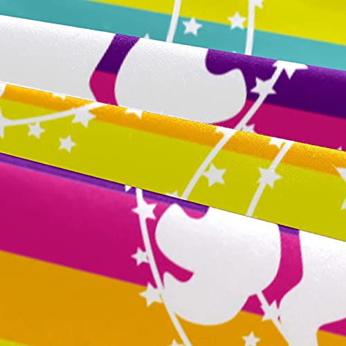 Parure de lit simple licorne avec housse de couette douce et 2 taies d'oreiller multicolore