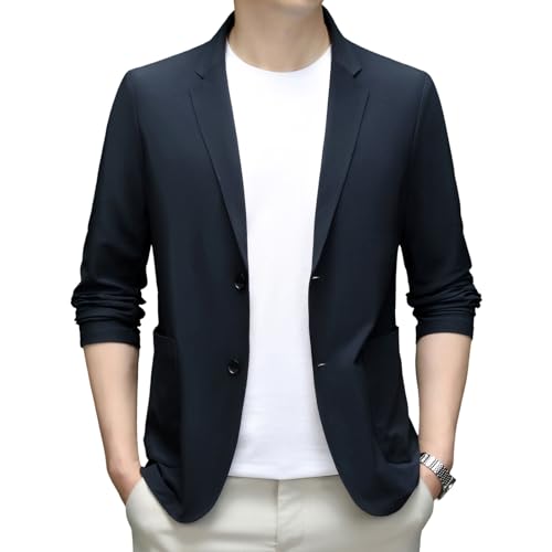 Mens Sport Coats and Blazers Ice Silk Lightweight Business Casual Blazer 2 Buttons Suit Travel Spring Summer Jackets3